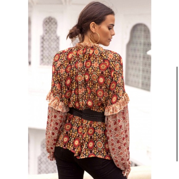 MISS JUNE**Bohemian Floral Blouse**$170 One Size - Picture 3 of 5